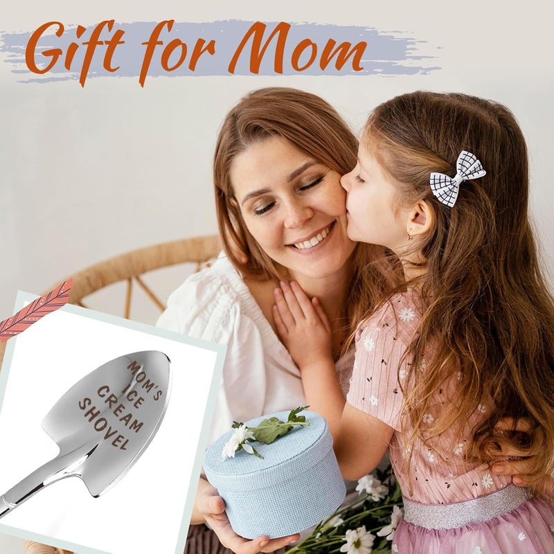 stormroo Gifts for Mom mother's day gifts Ice Cream Spoon Scoop for Ice Cream Lovers, Gifts for Women Funny Engraved Stainless Steel Spoon Shovel, Birthday, Mothers Day Gifts for Her - Image 2